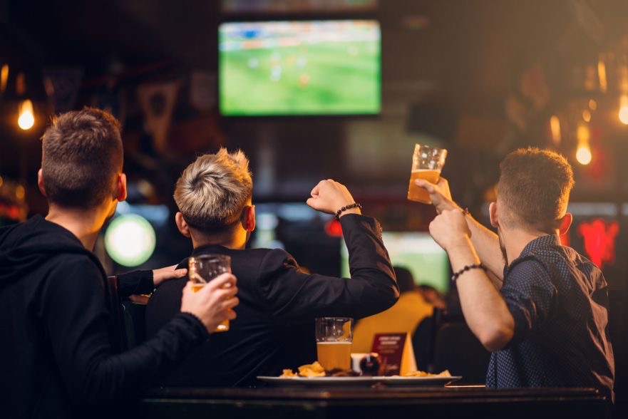 Supporter zone with live screens